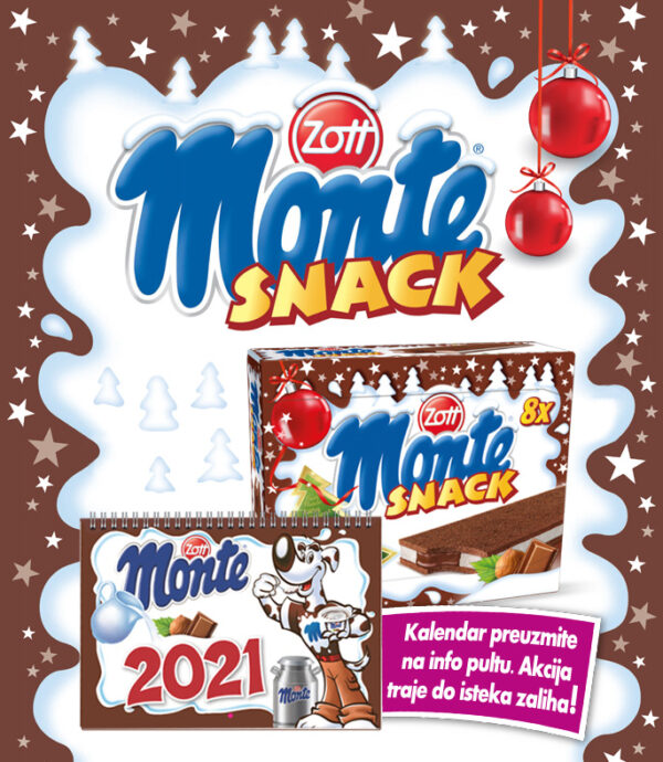 MONTE SNACK 8*29g+ gratis Monte kalendar 2021 - Najveći trgovački lanac ...